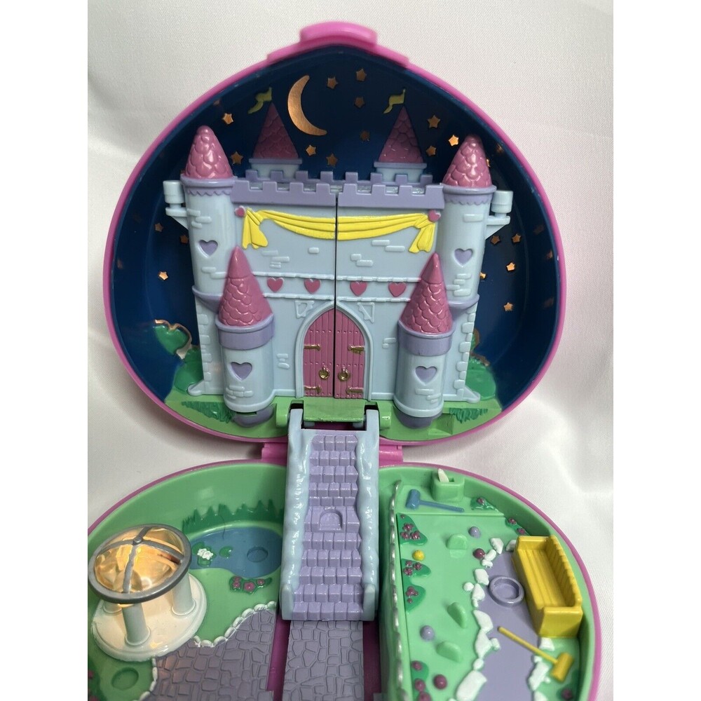 1992 Polly Pocket Starlight Castle Works Lights Figurines Bluebird Vintage Polly